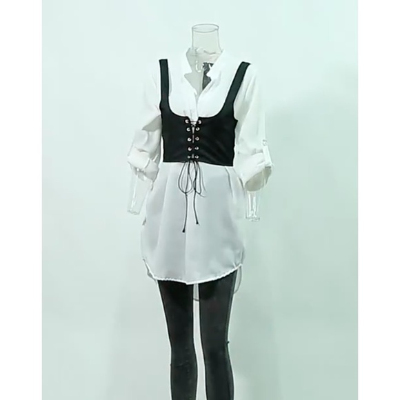 Black Lace Up Corset Belt w/ Back Zipper – Adjustable Waist cincher style - Picture 10 of 13